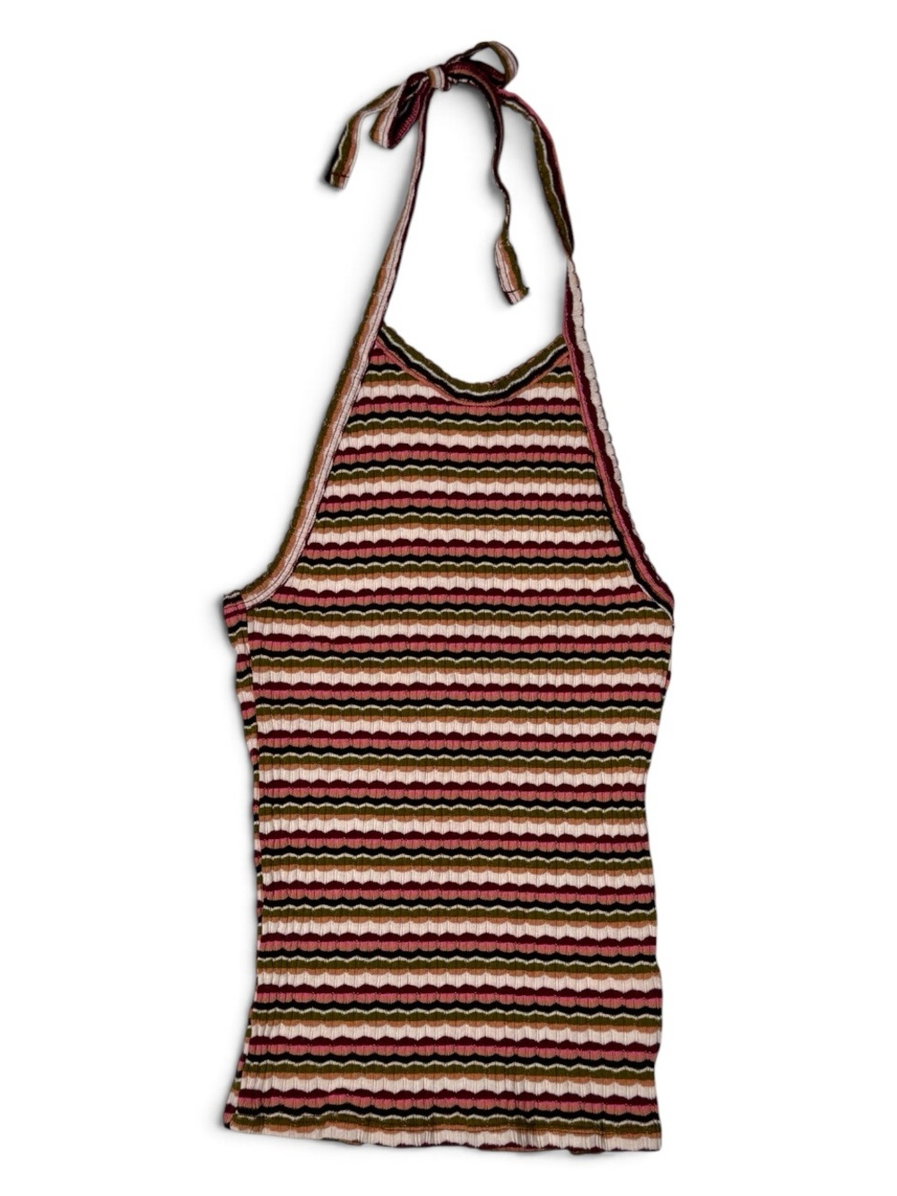 American Eagle Striped Knit Halter Top - xsmall